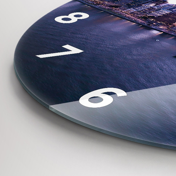 Round glass clock View of San Francisco