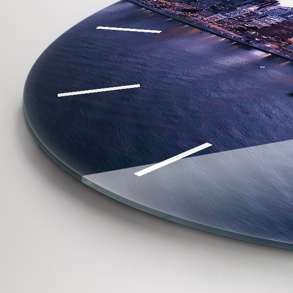 Round glass clock View of San Francisco