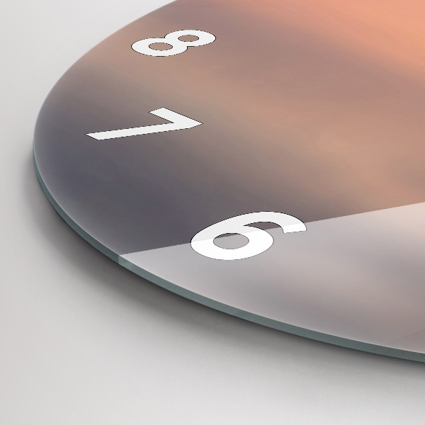 Round glass clock Lake Balaton USA