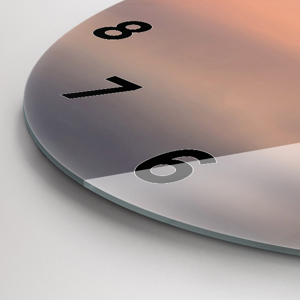 Round glass clock Lake Balaton USA