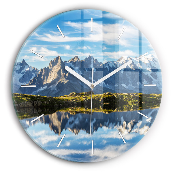 Round glass clock Chamonix Valley, Alps