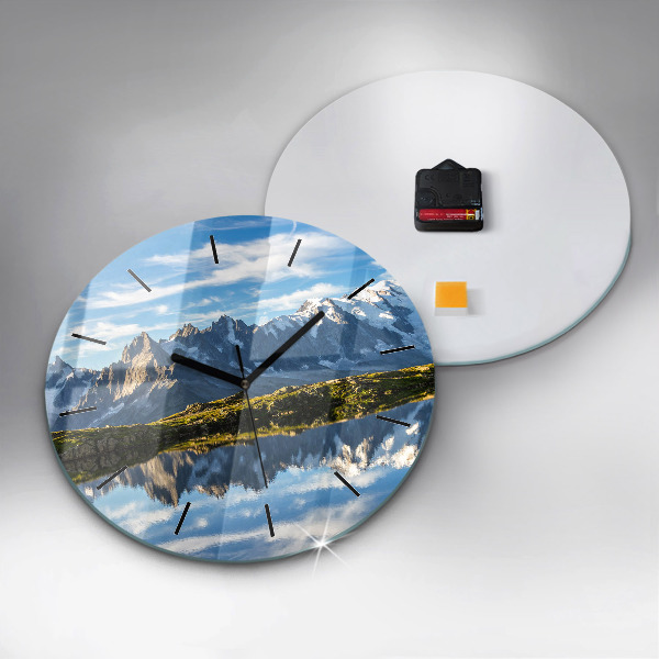 Round glass clock Chamonix Valley, Alps