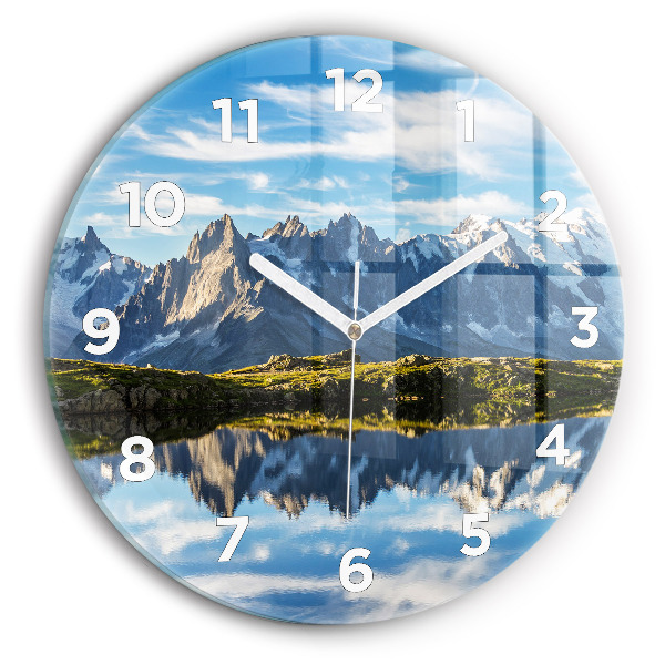 Round glass clock Chamonix Valley, Alps