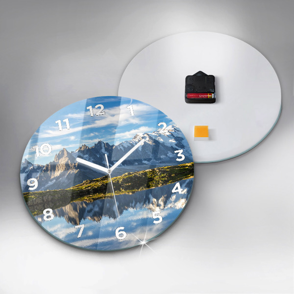 Round glass clock Chamonix Valley, Alps