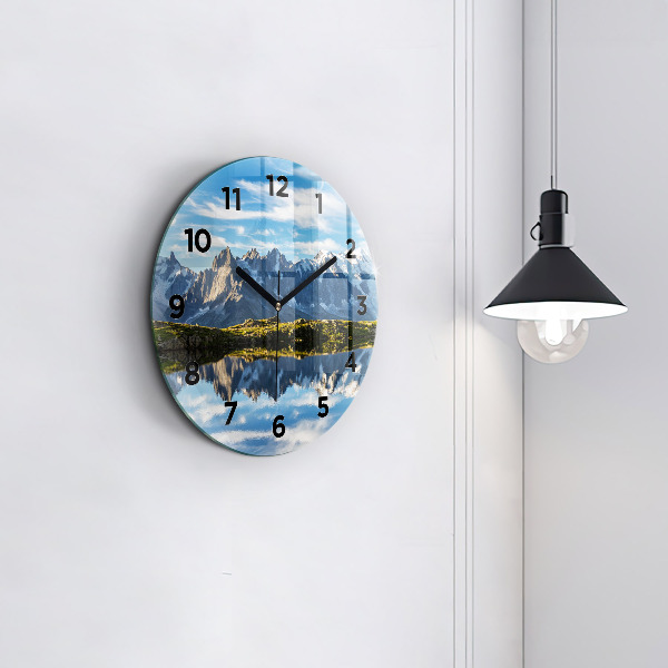 Round glass clock Chamonix Valley, Alps