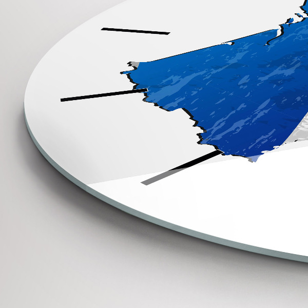 Round glass clock Flag of France