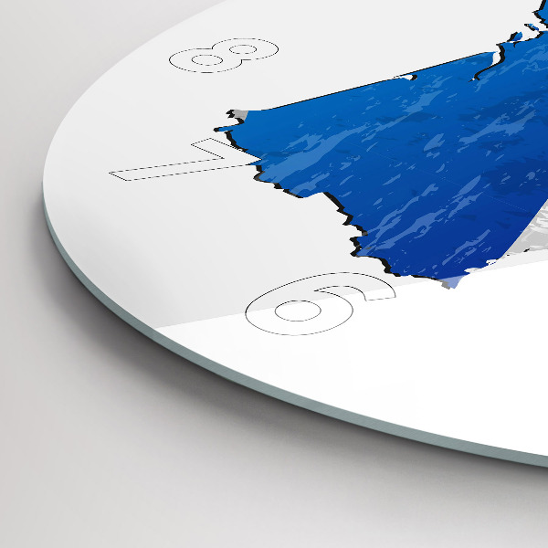 Round glass clock Flag of France