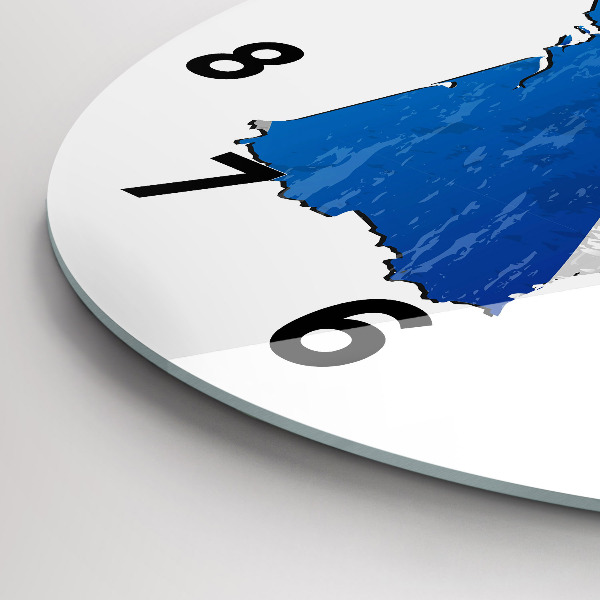 Round glass clock Flag of France