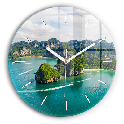 Round glass clock Island in Thailand