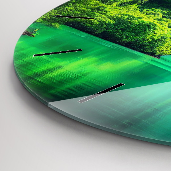 Round glass clock 'Thailand''s natural landscape'