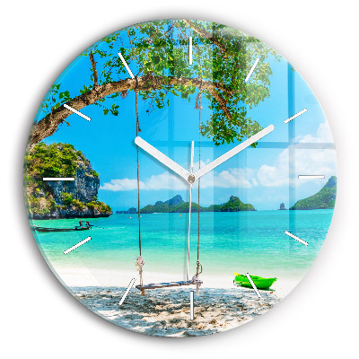 Round glass clock Sunny island Thailand