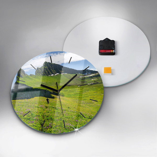 Round glass clock Hornstrandir Reserve Iceland