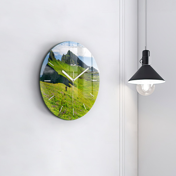 Round glass clock Hornstrandir Reserve Iceland
