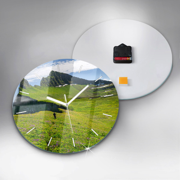 Round glass clock Hornstrandir Reserve Iceland