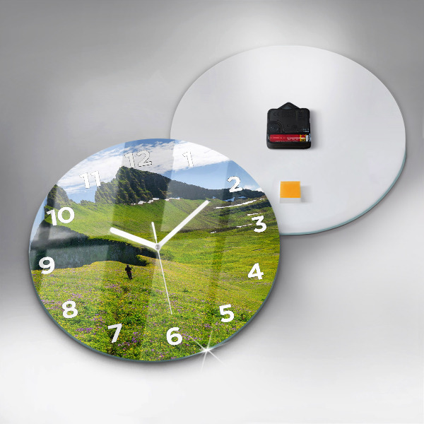 Round glass clock Hornstrandir Reserve Iceland