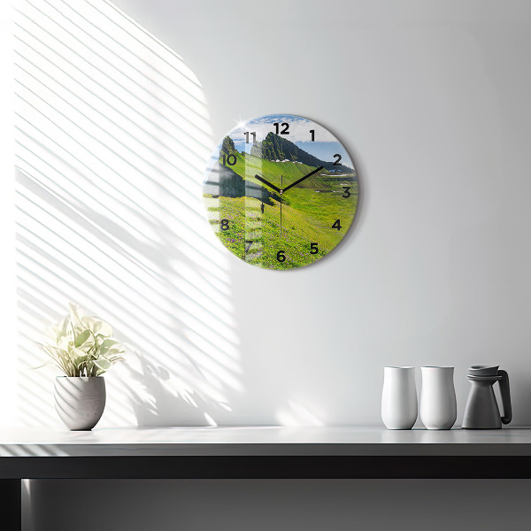 Round glass clock Hornstrandir Reserve Iceland