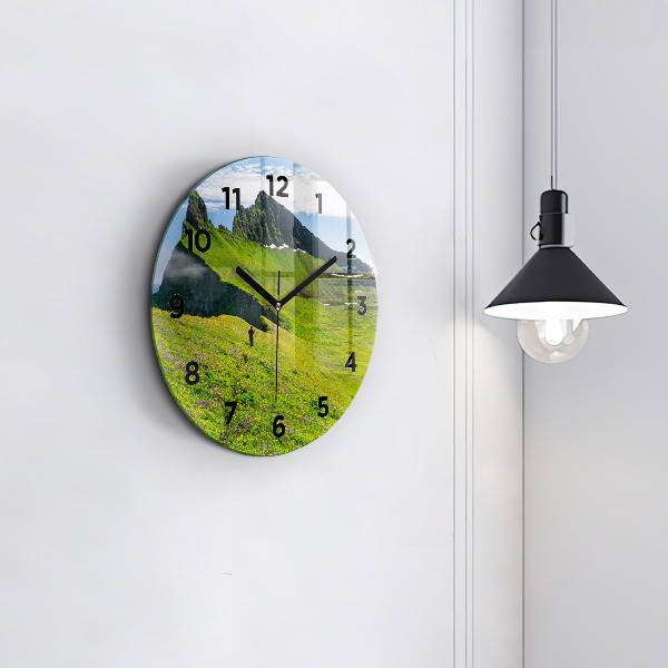 Round glass clock Hornstrandir Reserve Iceland