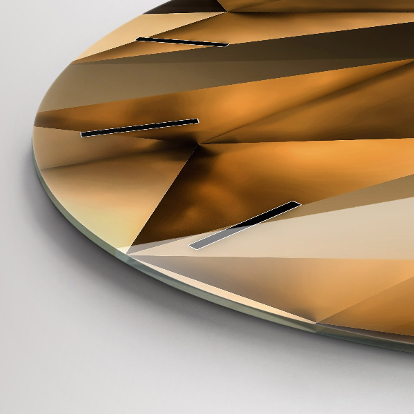 Round glass clock Geometric texture