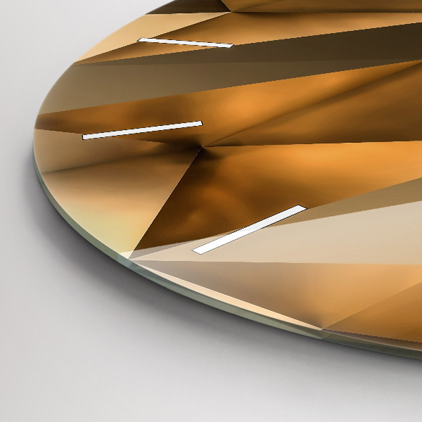 Round glass clock Geometric texture