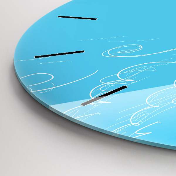 Round glass clock Light bulb drawing
