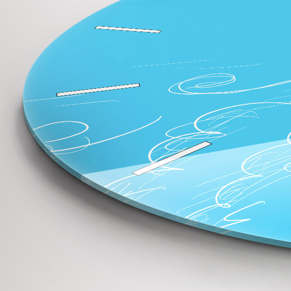 Round glass clock Light bulb drawing