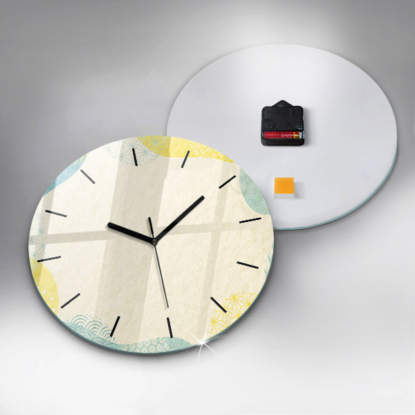Round glass clock Pattern frame