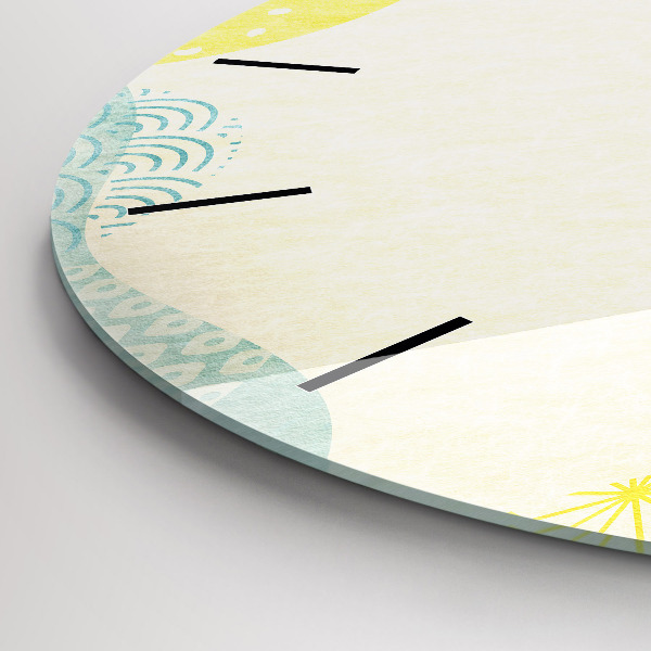 Round glass clock Pattern frame