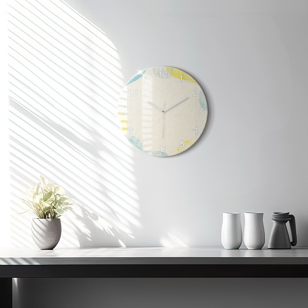 Round glass clock Pattern frame