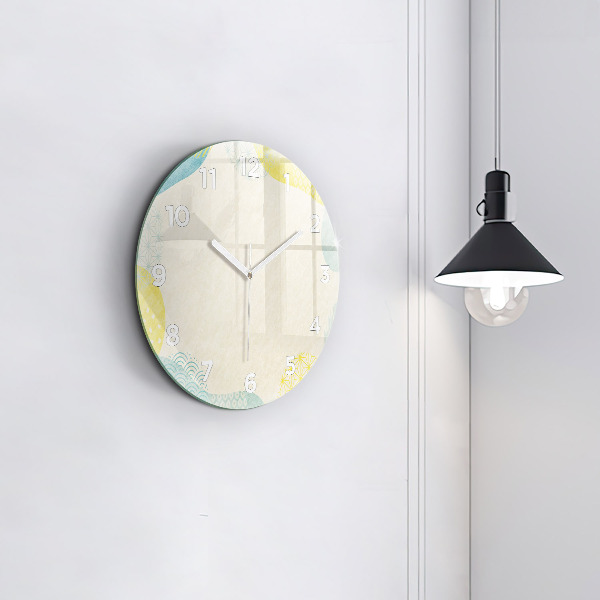 Round glass clock Pattern frame