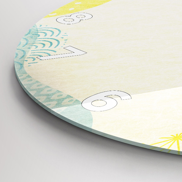 Round glass clock Pattern frame