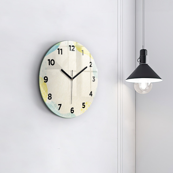 Round glass clock Pattern frame