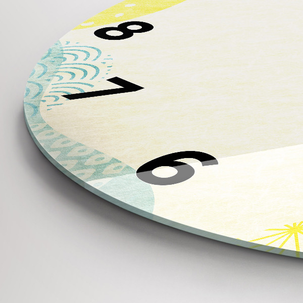 Round glass clock Pattern frame
