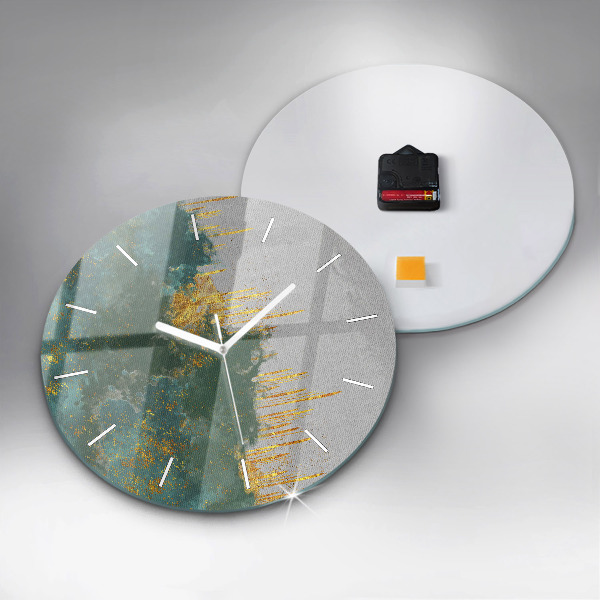 Round glass clock Decorative pattern