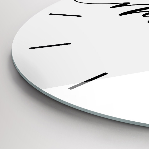 Round glass clock The inscription Memories