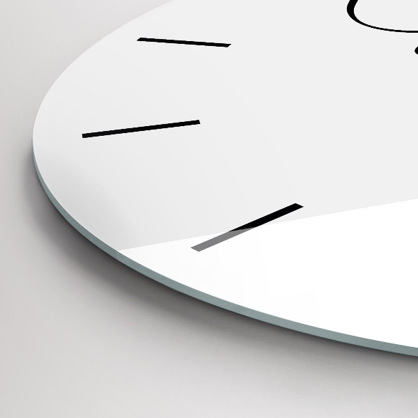 Round glass clock The inscription Travel