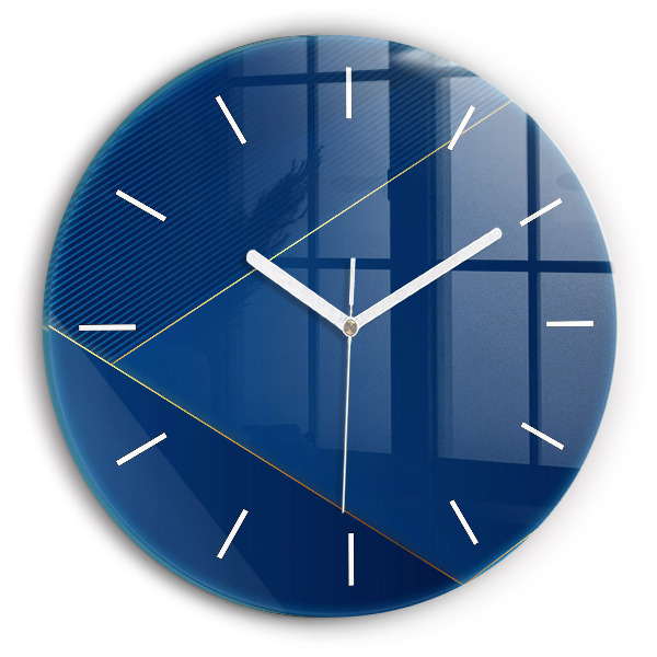 Round glass clock Decorative abstraction