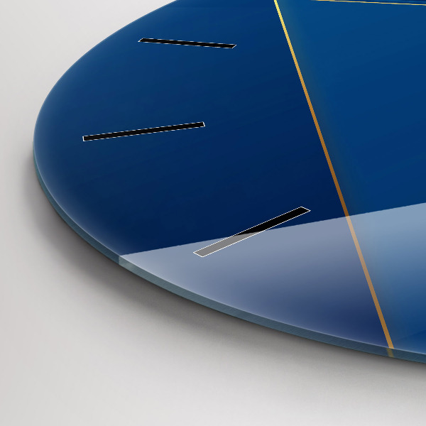 Round glass clock Decorative abstraction