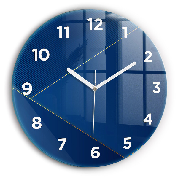 Round glass clock Decorative abstraction