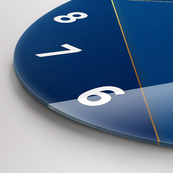 Round glass clock Decorative abstraction