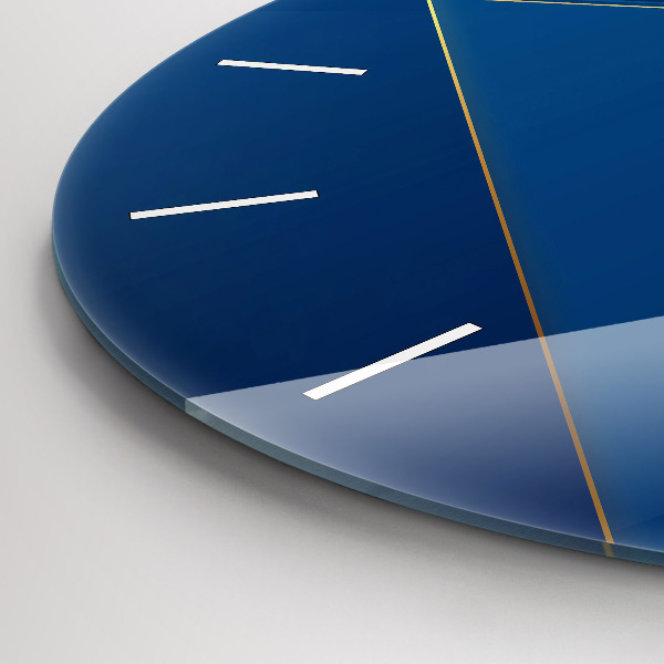 Round glass clock Decorative abstraction