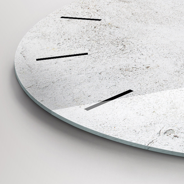 Round glass clock Minimalist olives