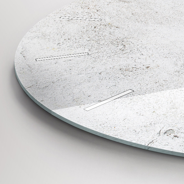 Round glass clock Minimalist olives
