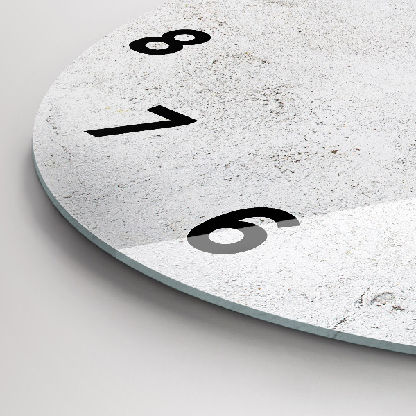 Round glass clock Minimalist olives