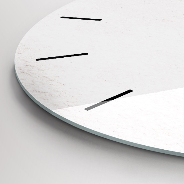 Round glass clock Decorative pattern