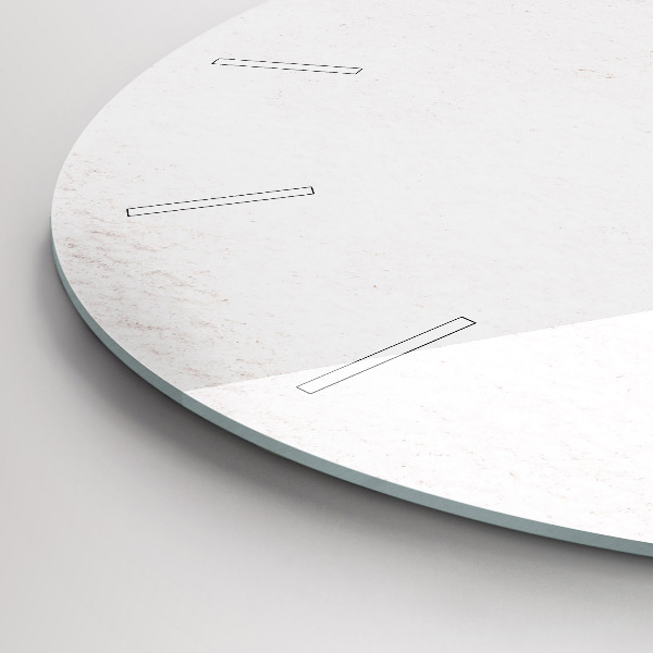 Round glass clock Decorative pattern