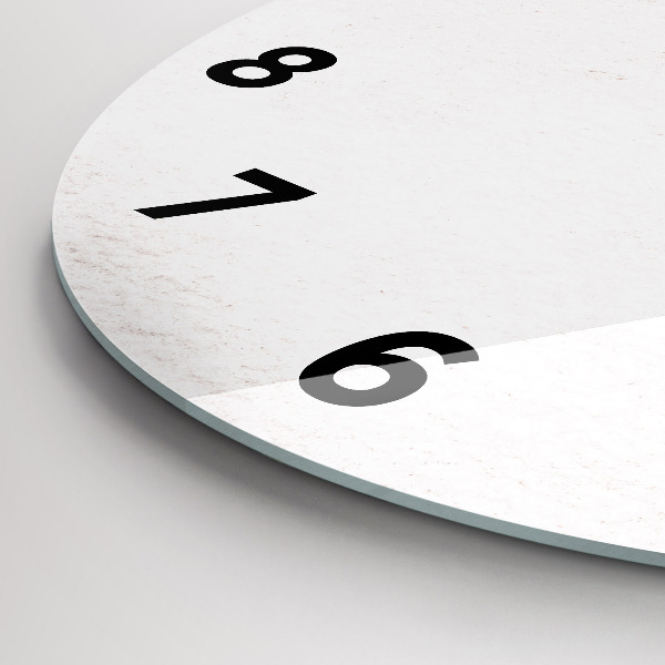 Round glass clock Decorative pattern