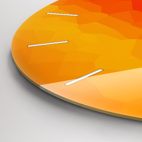 Round glass clock Colorful abstraction