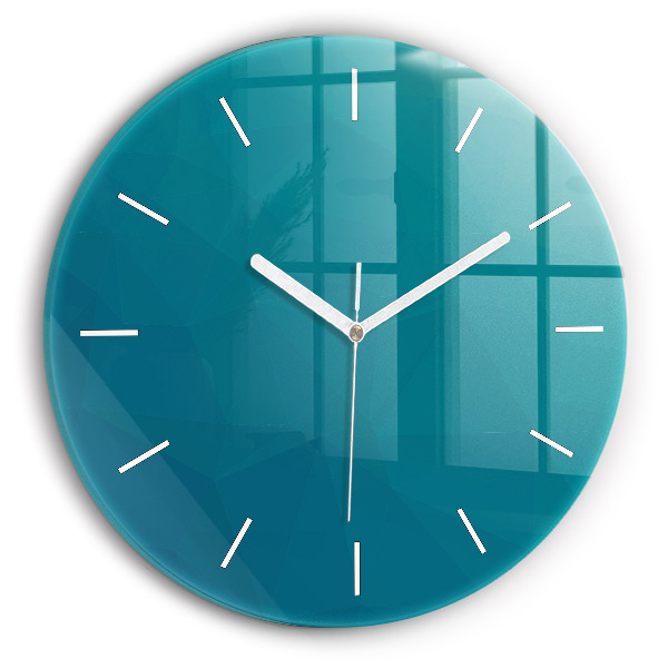 Round glass clock Sea abstraction