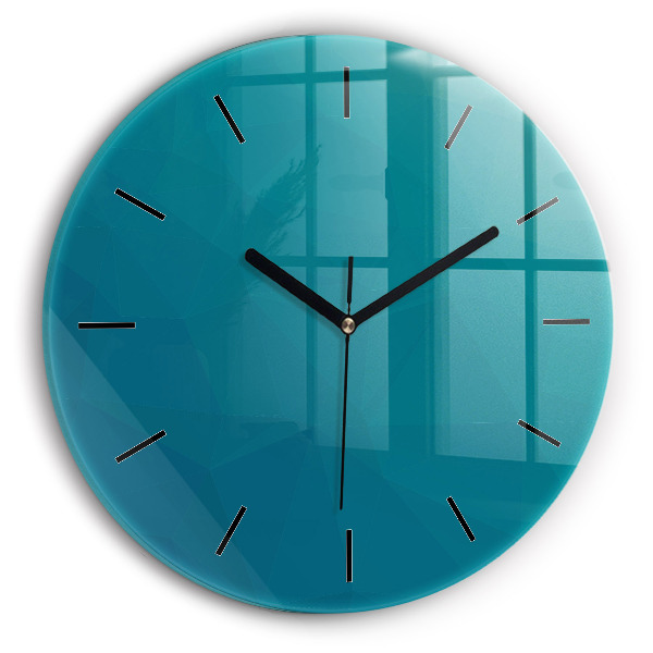 Round glass clock Sea abstraction