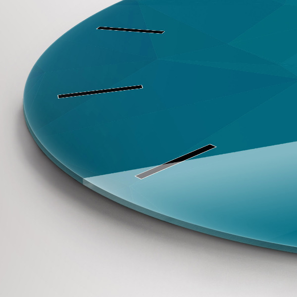 Round glass clock Sea abstraction